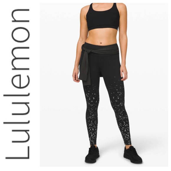 LULULEMON WUNDER UNDER LIMITED EDITION SPECKLE SHINE LEGGINGS SIZE 8 - Picture 2 of 15